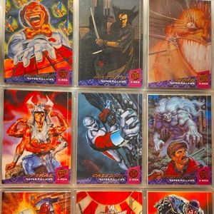 Marvel comics 1994 94 fleer ultra lot of 9 perfect condition SUPER -VILLAINS ..